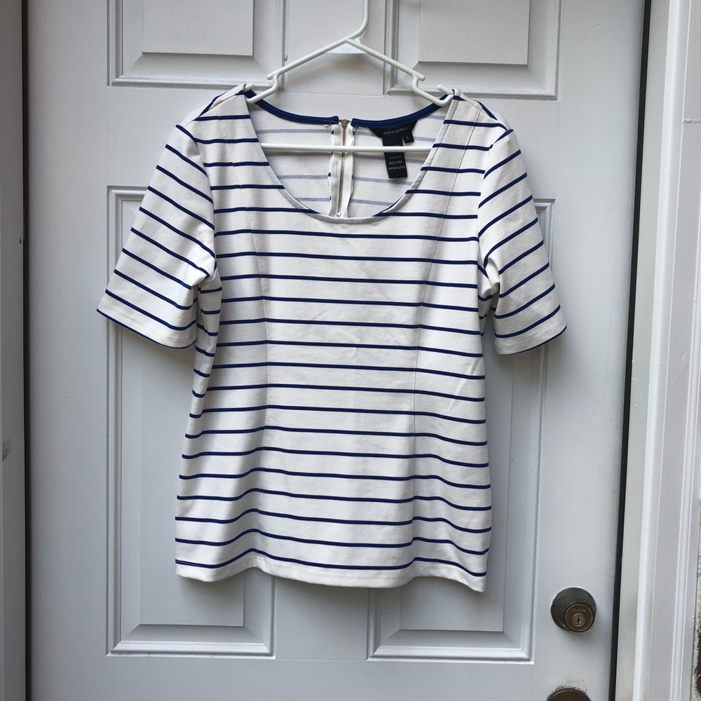 Jules & Leopard Striped Top